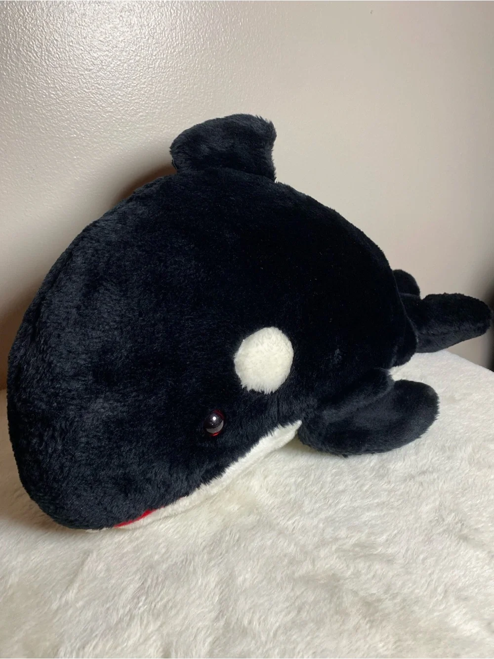 Sea World 1989 Plush Killer Whale Stuffed Animal - Black & White 20in